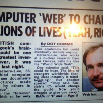 1992: The Sun said the internet would never work