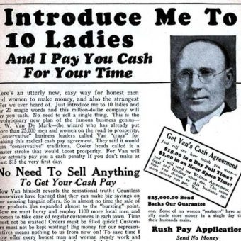 Retro advert: ‘Introduce Me to 10 Ladies And I Pay You Cash’