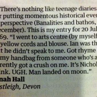 A teenager recalls the Moon Landing (in analogue)