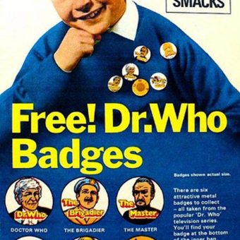 1970s: Kellogg’s Sugar Smacks and “FREE DR Who Badges!”