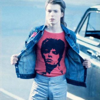 In this 1973 photo Sid Vicious is seen heading to a David Bowie Gig