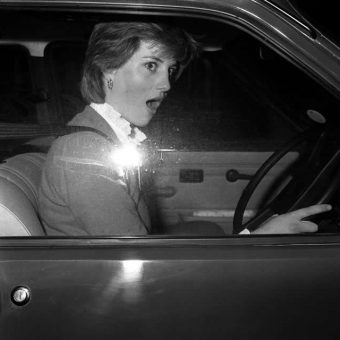 1980 snapshot: Lady Diana Spencer stalls her Mini Metro outside her Earl’s Court flat