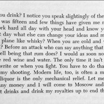 In 1935 Ernest Hemingway wrote this letter in praise of ‘the bottle’