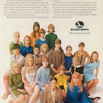 Presenting the Losers: Eastern Airlines 1970s advert for pretty, vacant and sexually available airline stewardesses