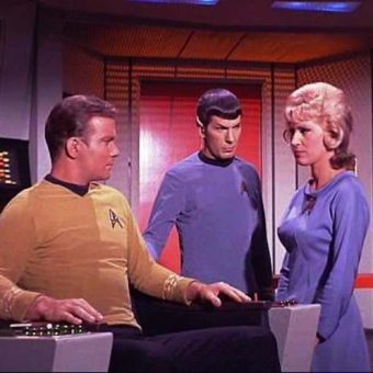 Star Trek: Captain James T Kirk is caught staring at breasts and having dirty thoughts