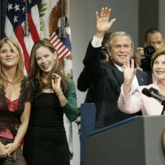 On This Day In Photos: Bush And Cheney Beat Kerry And Cheating Edwards To Win US Election
