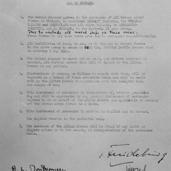 FLASHBACK To 4 May 1945. The “Instrument of Surrender of All German Armed Forces In Holland, In Northwest Germany And in Denmark”
