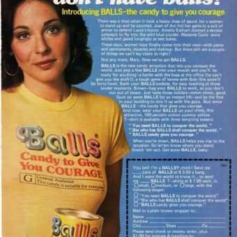 Vintage Sexism: BALLS – ‘Candy To Give You Courage’