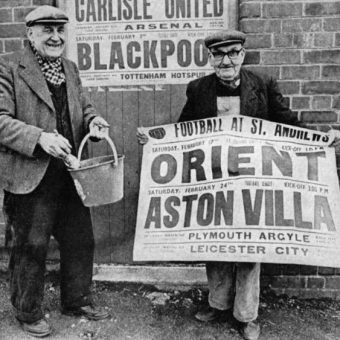 1968: Posters Go Up For Birmingham City V Arsenal, Spurs And The Mighty Orient