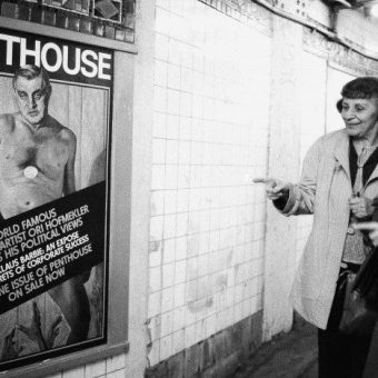 1984: New York Subway Commuters Giggle At Nude Walter Mondale On A Penthouse Magazine Cover