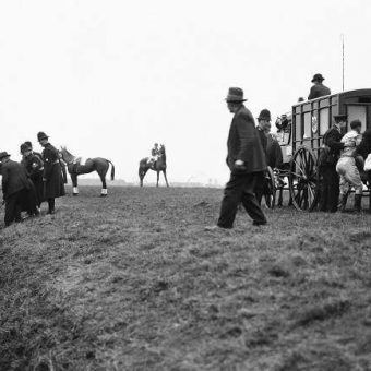 1930 Grand National: Jockey G Goswell Is Helped To An Ambulance As His May King Flounders In The Beecher’s Brook Ditch