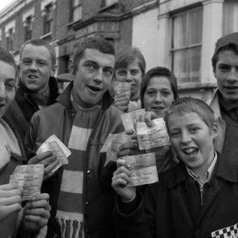 QPR Fans Outside Loftus Road With Their Tickets For The Match Against Chelsea In 1970