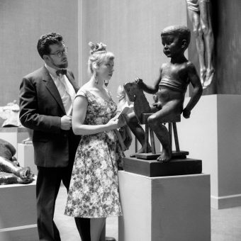 Rolf Harris Studies A ‘Nude Boy and Wooden Horse’ In 1959