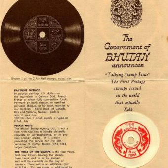 In 1972 Bhutan Relased These Vinyl Stamps That Played The National Anthem