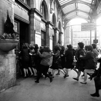 1964: Fans Chase The Beatles Into London’s Marylebone Station