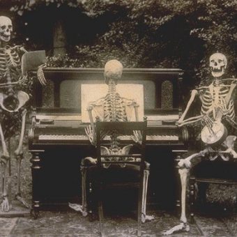 Three Skeletons At The Piano, 1893