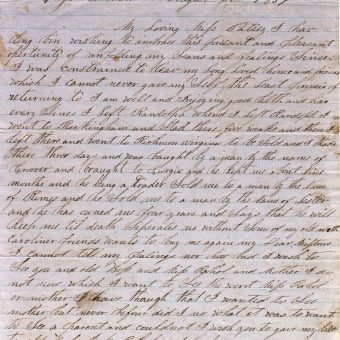 Letter from a Slave, 1857