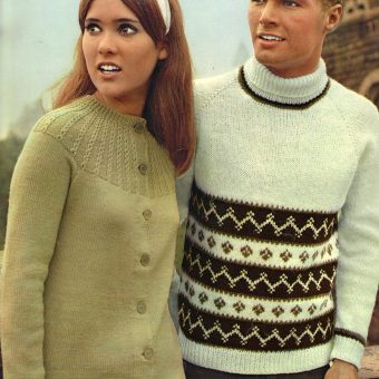 What Are They Looking At? Vintage Sweater Models Staring At God-Knows-What