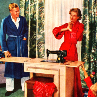 I Just Love My New Sewing Machine! Vintage Adverts of Happy Homemakers