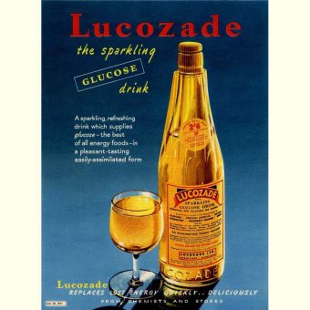 Nineteen Classic Vintage Lucozade ads from the 1950s