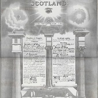 Membership Papers for Scotland’s Secret Grand Lodge of Masons (1918)