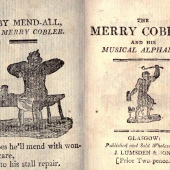 The Merry Cobler and His Musical Alphabet (ca. 1800)