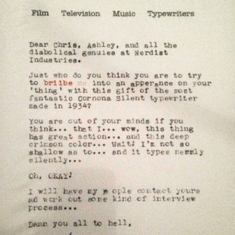 Tom Hanks Writes A Great Letter On A 1934 Smith Corona Typerwriter
