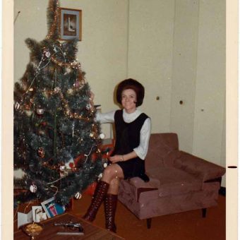Mid-Century Women Enjoying Aluminum Christmas Trees