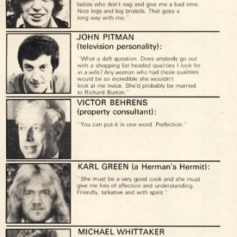 ‘What I Want In A Wife’: Britain’s Most Eligible Bachelors Reveal All (April 1972)