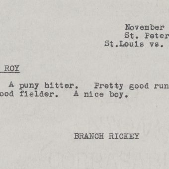 Branch Rickey’s Jackie Robinson Scouting Report That Saved America