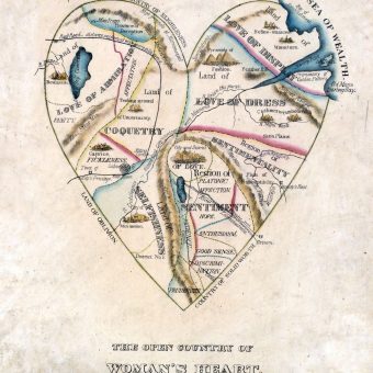 Victorian Maps of Very Different Male and Female Hearts